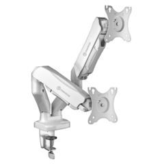 Настольный кронштейн-газлифт для двух мониторов ONKRON G160 белый