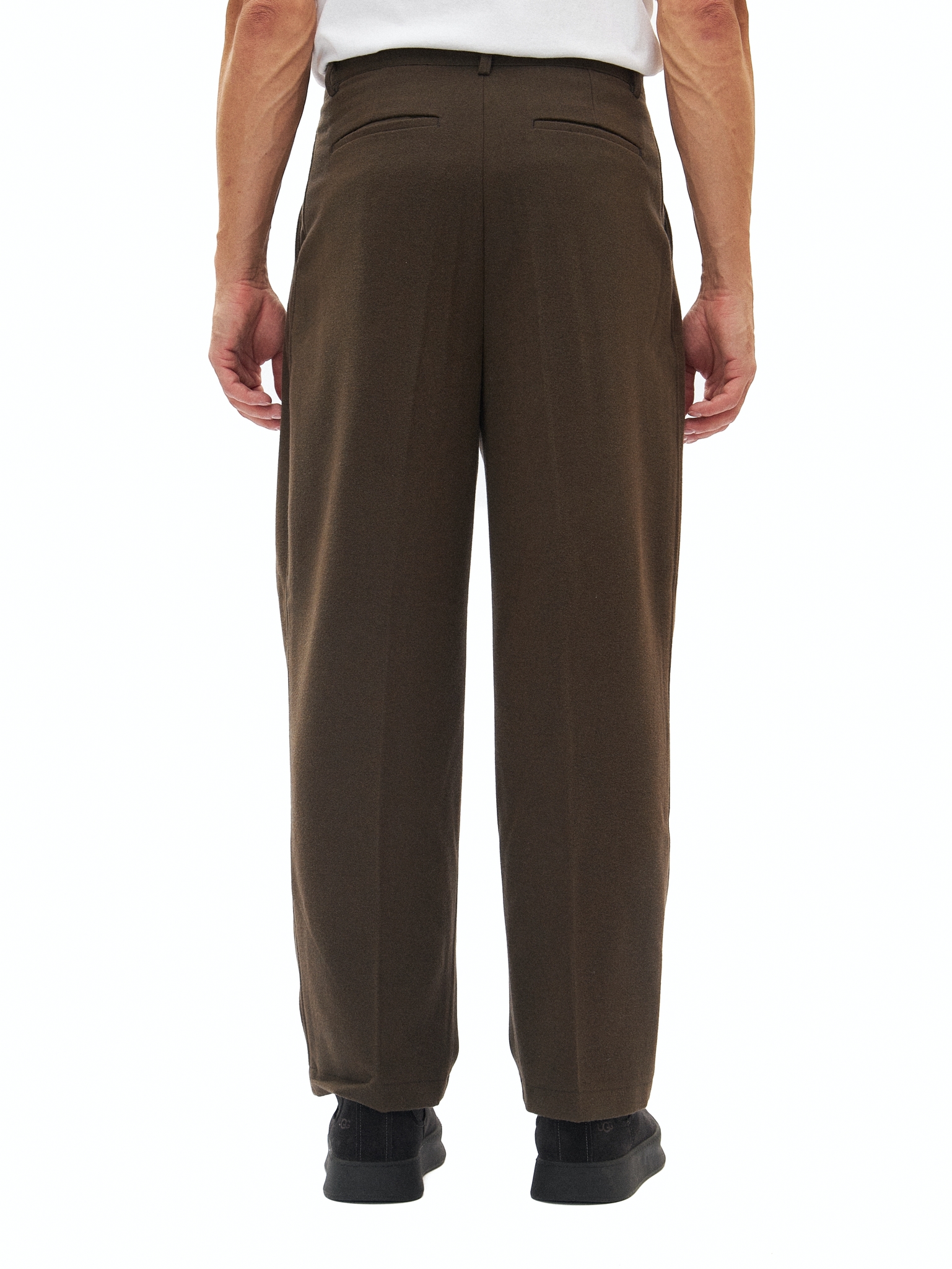 Коричневые брюки BRO с боковыми защипами