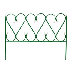 GRINDA РЕНЕССАНС, 50 x 345 см, металлический, стальная труба d 10, 5 секций, декоративный забор (422263)