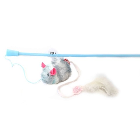 NEMS игрушка дразнилка для кошки голубая-мышь с чипом