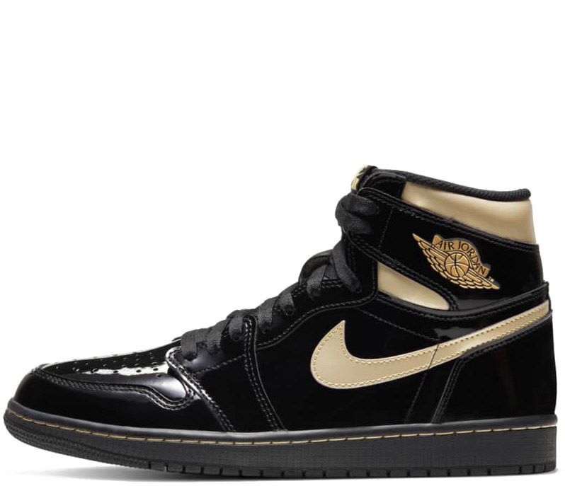 nike air jordan 1 black and gold