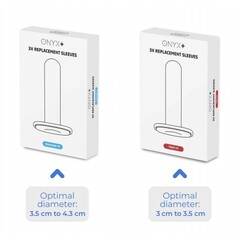 Комплект сменных рукавов плотноприлегающих для интерактивного мастурбатора Onyx+ от KIIROO (3 шт)