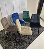 фото 5 Стул CHILLI SQUARE BLUVEL-40 бежевый, велюр / черный каркас М-City на profcook.ru