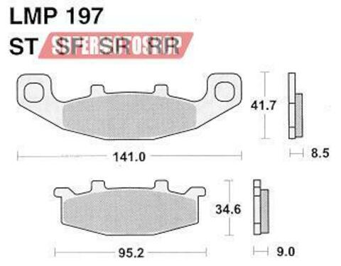 Тормозные колодки премиум класса AP RACING (BREMBO) AP-LMP197 SF