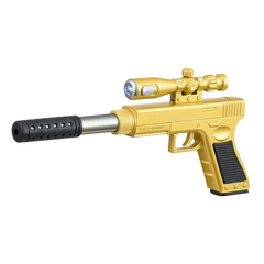 Ручка шариковая, Basir, синие чернила, серия "Пистолет", в форме оружия, с фонариком, 24 шт