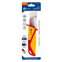 Нож электрика КОБАЛЬТ диэлектрический, 190 мм, с пяткой, частично изолированное лезвие 44 мм (921-121)