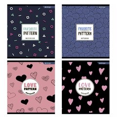 
          Тетрадь 36 л., А5, клетка, Alingar " Орнамент", скрепка, второй блок, мелованный картон (стандарт), 4 дизайна в пленке т/у