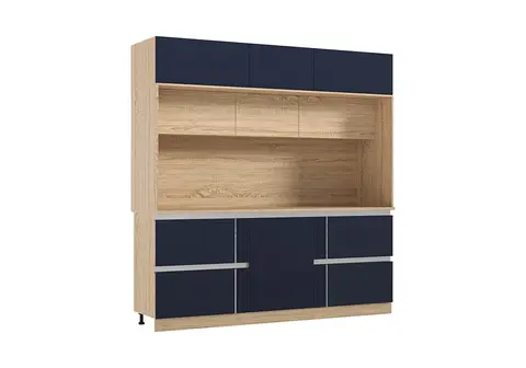 МДФ Кухня Карина №3 (Пластер Индиго, сонома)