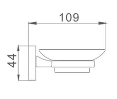 Мыльница стеклянная навесная HAIBA HB8602 хром