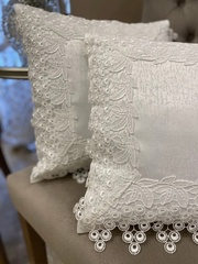 Кружево широкое, белое ажурное, для рукоделия, ширина 9 см, длина 2,2 м