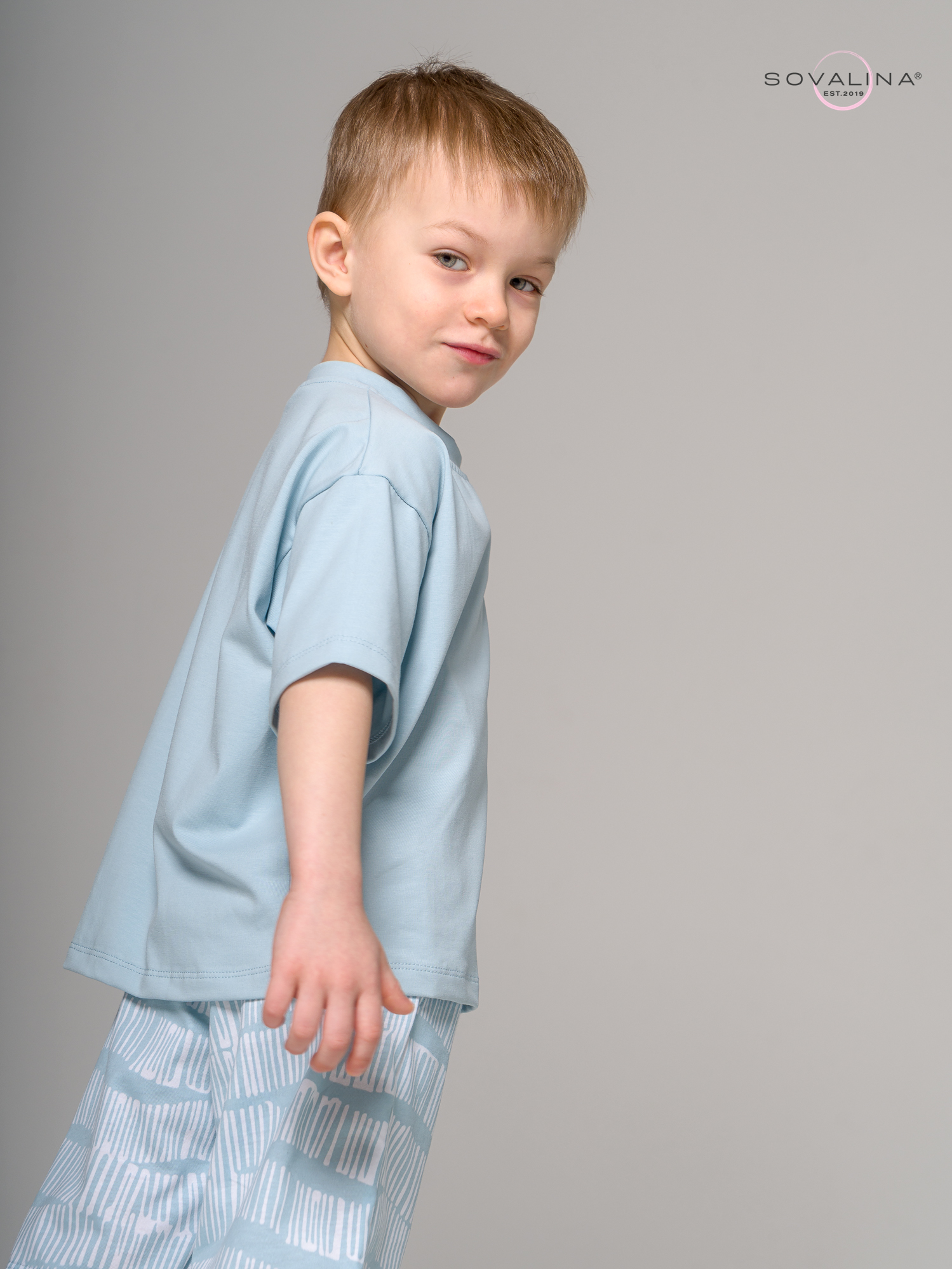 Костюм Light men бирюза-белые волны MAX