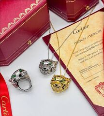 Колье с подвеской ПАНТЕРА PANTHERE крупная коллекция yellow/white VGOLD