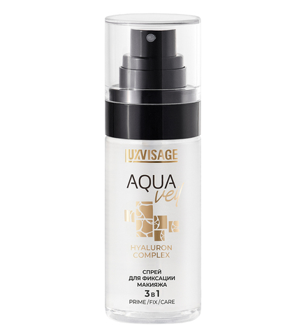 LuxVisage Спрей для фиксации макияжа LUXVISAGE AQUA veil HYALURON COMPLEX 3 в 1 PRIME FIX CARE