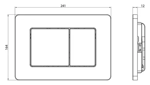 Смывная клавиша CHARUS Robusto, двойной смыв, брашированное золото