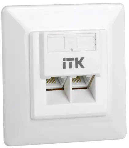 ITK Внутренняя инф. розетка RJ45 кат. 6 UTP 2 порта