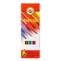 Карандаши цельнографитные в лаке KOH-I-NOOR PROGRESSO 8755, 6цв