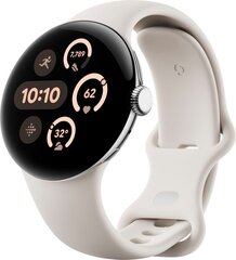 Умные часы Google Pixel Watch 3 41mm Wi-Fi (Polished Silver/Porcelain)