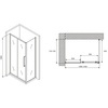 Abber Schwarzer Diamant AG30140H-S75 Душевой уголок, 140x75x195, цвет: хром