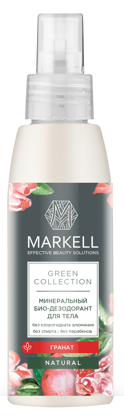 MARKELL Green Collection Минеральный Био-дезодорант для тела Гранат 100мл