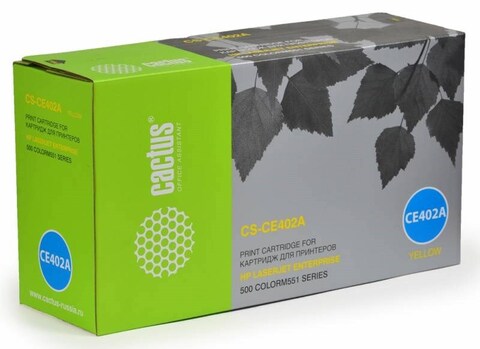 Картридж лазерный Cactus CS-CE402A CE402A желтый (6000стр.) для HP CLJ M551