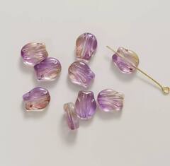 Подвеска Цветок роза, акрил, сиреневый 10*8 мм, Ф033