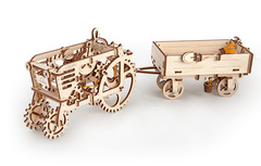 Прицеп к трактору (Ugears) - Деревянный конструктор, сборная модель, 3D пазл