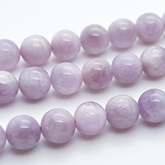 Кунцит бусины, диаметр около 10,1-10,4 мм, цена за 9 шт (1/4 нити)