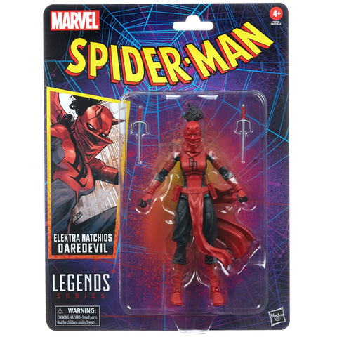 Фигурка Marvel Legends Spider-Man Retro Wave 3 Elektra Natchios Daredevil 15 см 4181277