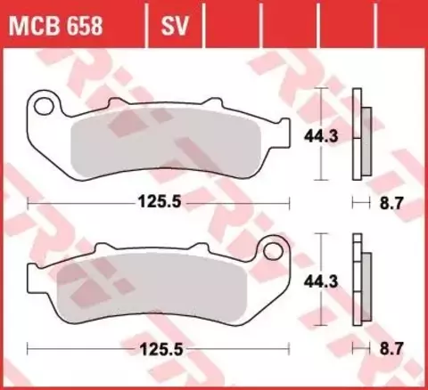 Колодки тормозные дисковые MCB658SV