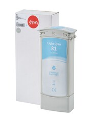 Струйный картридж Sakura C4934A (№81 Light Cyan) для HP Designjet 5000/5000PS/5500/5500PS, водорастворимый тип чернил, светло-голубой, 750 мл.