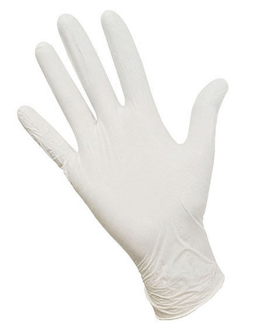 Перчатки косметические нитриловые Белые р. XS (100 штук - 50 пар)