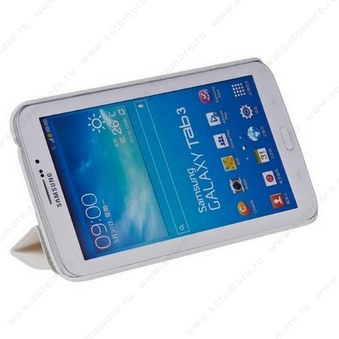 Чехол-книжка HOCO для Samsung Galaxy Tab 3 7.0 SM-T2100/ SM-T2110 - HOCO Crystal series Leather Case White
