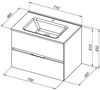 Aquanet 303910 Компл.2 - Тумба Алвита new 70 цв.дуб веллингтон белый (303910)