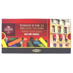 Пастель сухая художественная KOH-I-NOOR TOISON D`OR SOFT 8544 половинки, 24 цвета