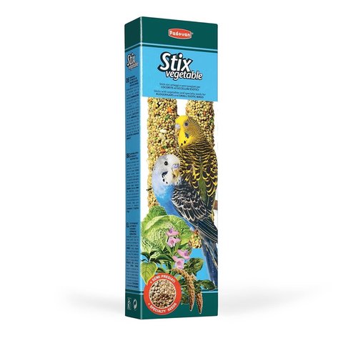 Padovan Лакомства STIX VEGETABLE палочки овощные для волнистых попугаев (80г)