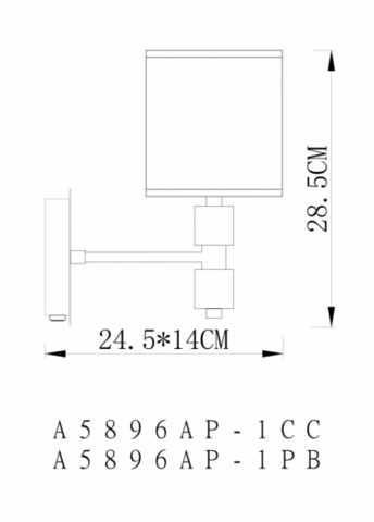 Настенный светильник Arte Lamp NORTH A5896AP-1CC