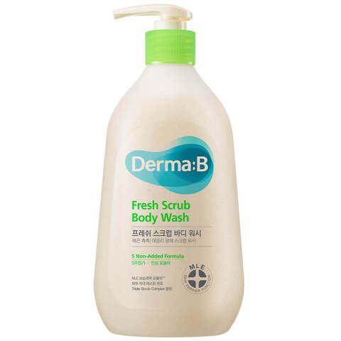 Ламеллярный освежающий гель-скраб для душа Derma:B Fresh Scrub Body Wash, 420мл