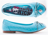 Балетки Монстер Хай (Monster High) лакированные для девочек, цвет голубой. Изображение 3 из 8.