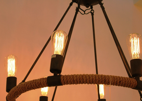 Люстра Rope filament 8+6 ламп