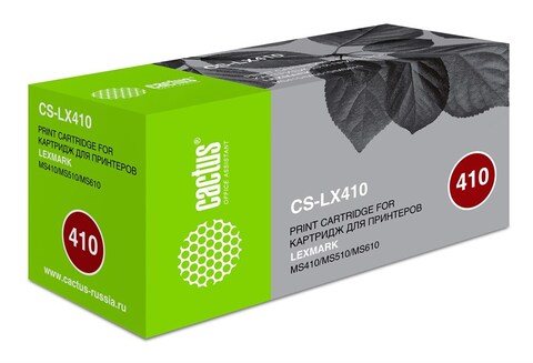 Картридж лазерный Cactus CS-LX410 50F0XA0/50F5X00/50F5X0E черный (10000стр.) для Lexmark MS410/MS415/MS410d/MS415dn/MS410dn