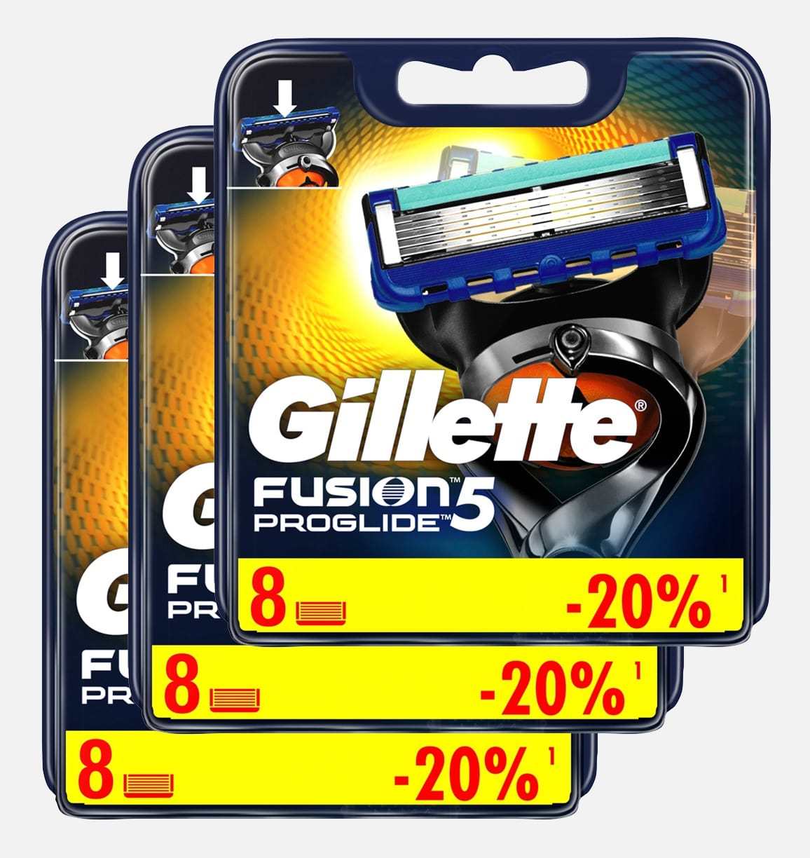 Fusion Proglide комплект (3х8) 24шт. (Цена за 1 пачку с учетом скидки 6% - 1598р.)