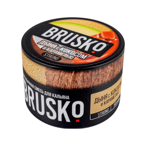 Бестабачная смесь для кальяна BRUSKO 50г STRONG - Дыня с кокосом и карамелью