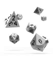 Набор из 7 металлических кубиков для ролевых игр Oakie Doakie Dice RPG Set Metal Dice - Mercury