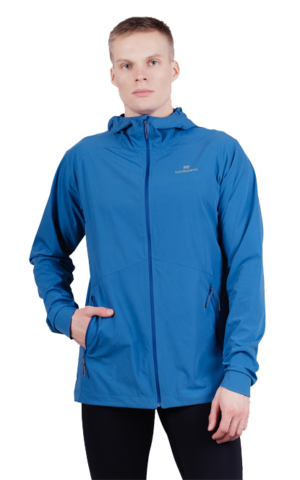 Элитная беговая ветрозащитная куртка с капюшоном Nordski Pro Energy Sea мужская