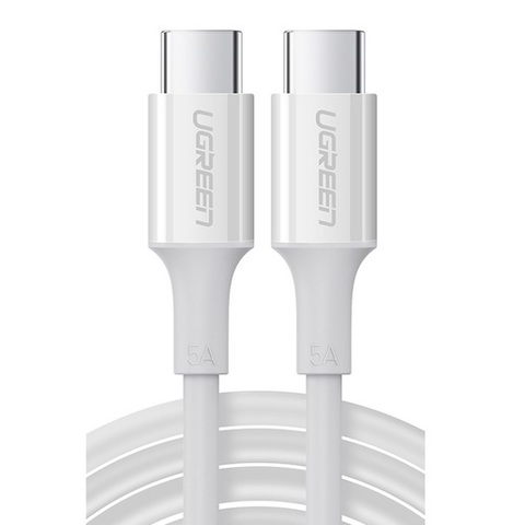 Кабель UGREEN USB-C Male to USB-C Male 2,0 ABS Shell 5A Current, 2м US300, белый