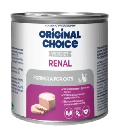 Organic CHOICE VETDIET Renal консервы для взрослых кошек профилактика болезней почек 240 гр