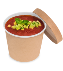 OSQ Упаковка Round Bowl КРЫШКА 300/400/500 КРАФТ (1/30/600)