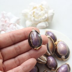 Подвеска Ракушка с позолотой 26-36 на 17-26 мм, РК030