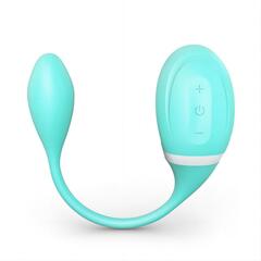 Мятный вакуумный вибростимулятор Tadpole Vibrating Dual Stimulation с виброхвостиком - 