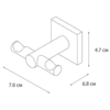 FIXSEN FX-15005A Крючок двойной Fixsen Lux Chrome (FX-15005A)